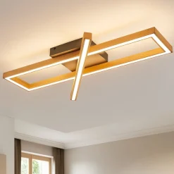 Plafoniere Moderne-Selezionato da Mazzolaluce Plafoniera di legno led 36w 3000k dimmerabile