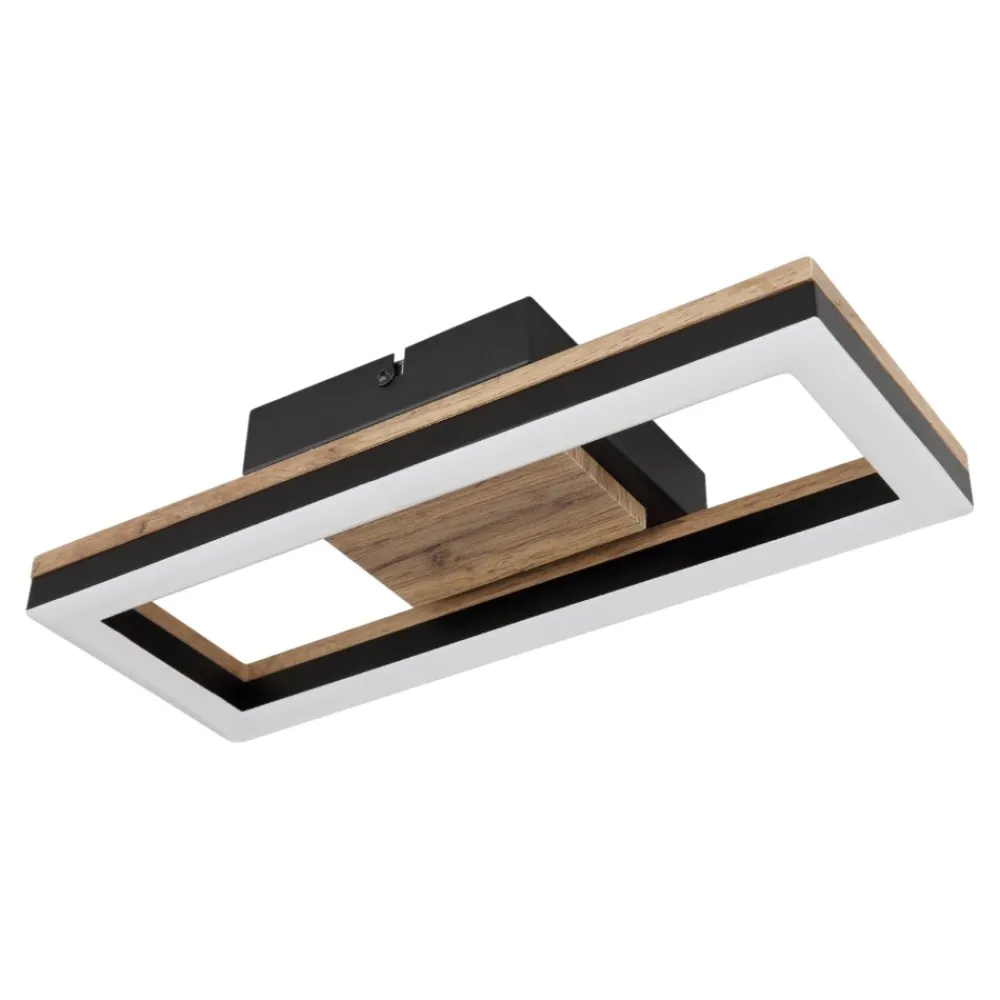 Plafoniere Moderne-Selezionato da Mazzolaluce Plafoniera di legno moderna design nera led 12w 3000k