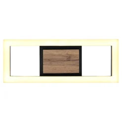 Plafoniere Moderne-Selezionato da Mazzolaluce Plafoniera di legno moderna design nera led 12w 3000k