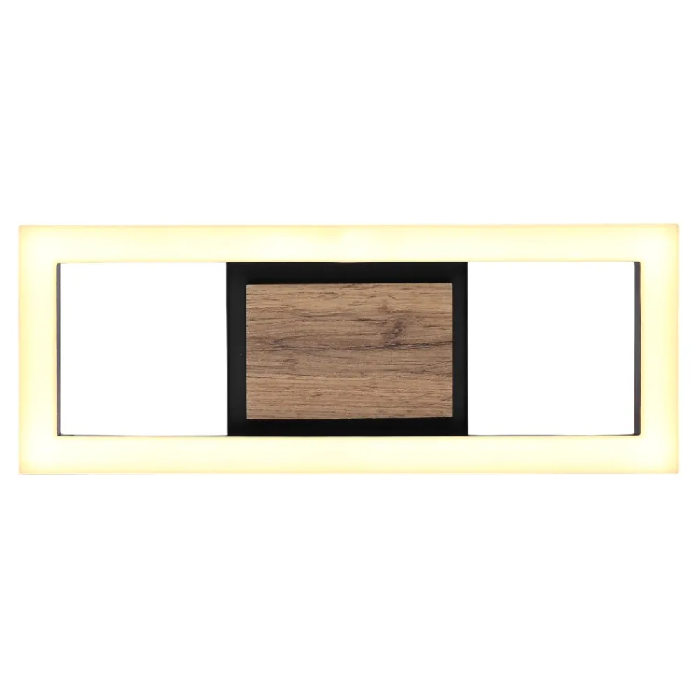Plafoniere Moderne-Selezionato da Mazzolaluce Plafoniera di legno moderna design nera led 12w 3000k