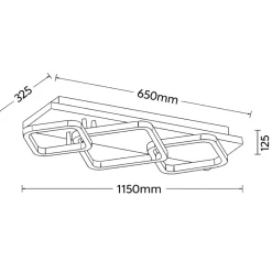 Plafoniere Moderne-Selezionato da Mazzolaluce Plafoniera di legno moderna led 32w 3000k dimmerabile