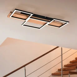 Plafoniere Moderne-Selezionato da Mazzolaluce Plafoniera di legno moderna led dimmerabile per cucina