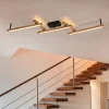 Plafoniere Moderne-Selezionato da Mazzolaluce Plafoniera di legno moderna led 2700k-6000k dimmerabile