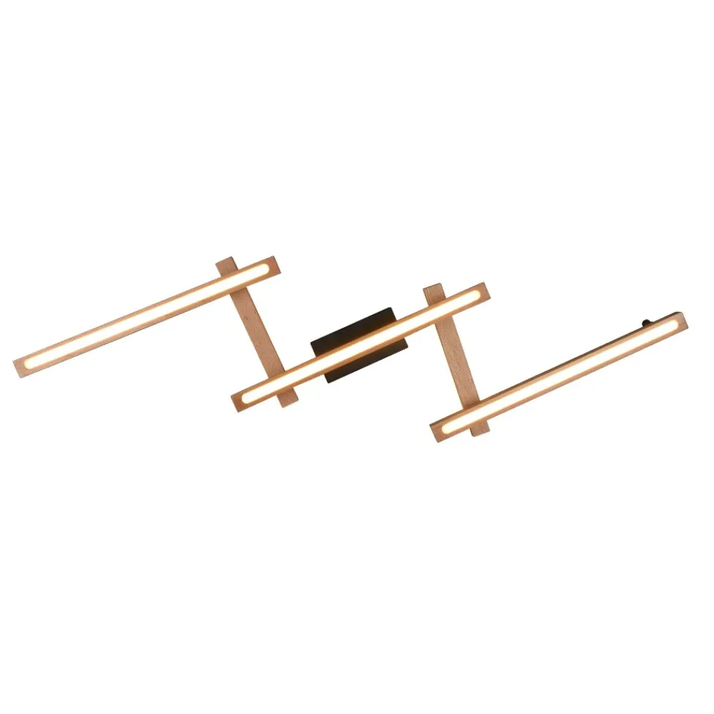 Plafoniere Moderne-Selezionato da Mazzolaluce Plafoniera di legno moderna led 2700k-6000k dimmerabile