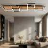 Plafoniere Moderne-Selezionato da Mazzolaluce Plafoniera di legno moderna per soggiorno led dimmerabile