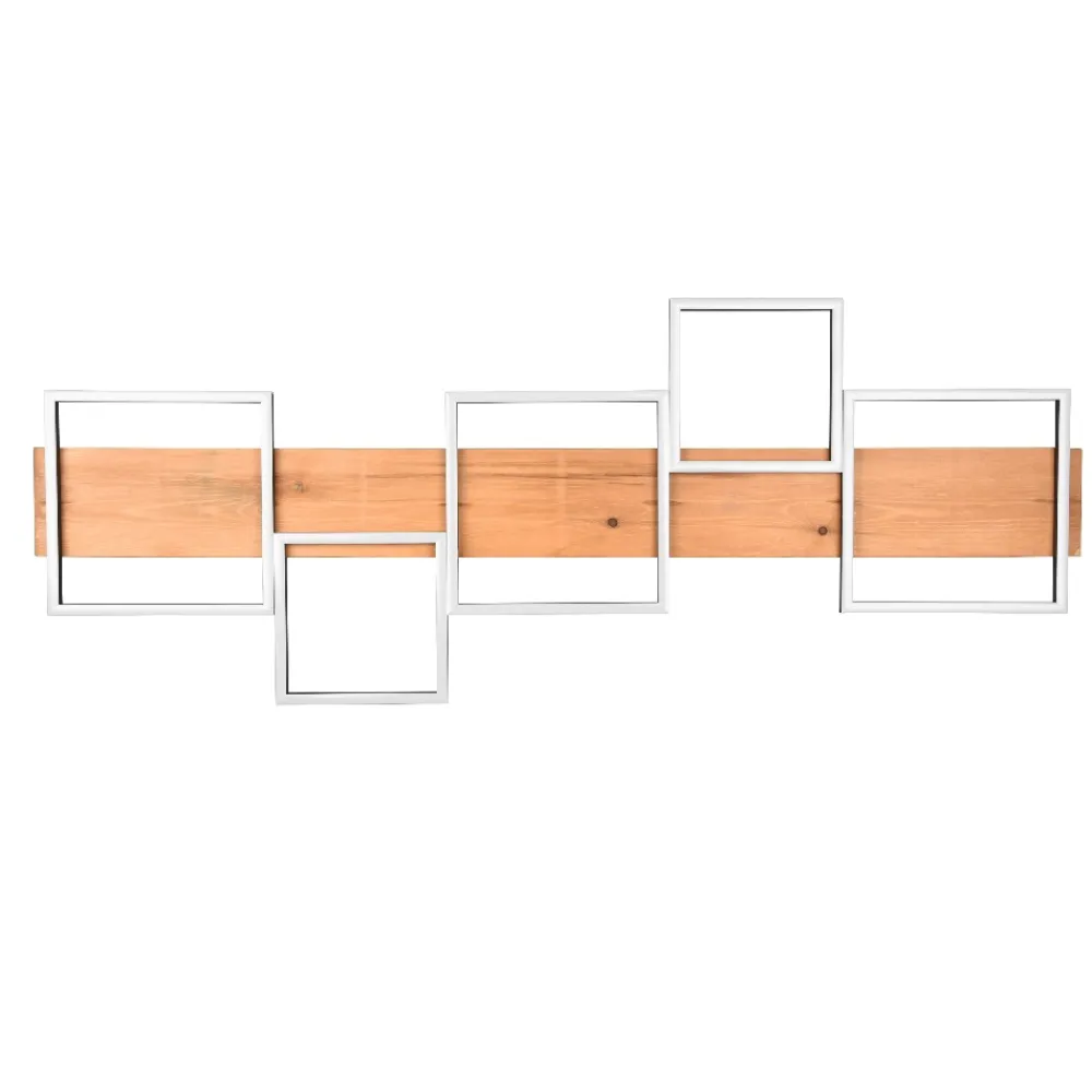Plafoniere Moderne-Selezionato da Mazzolaluce Plafoniera di legno moderna per soggiorno led dimmerabile