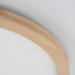 Plafoniere Bagno-Selezionato da Mazzolaluce Plafoniera di legno rotonda led 45w cct stile scandinavo