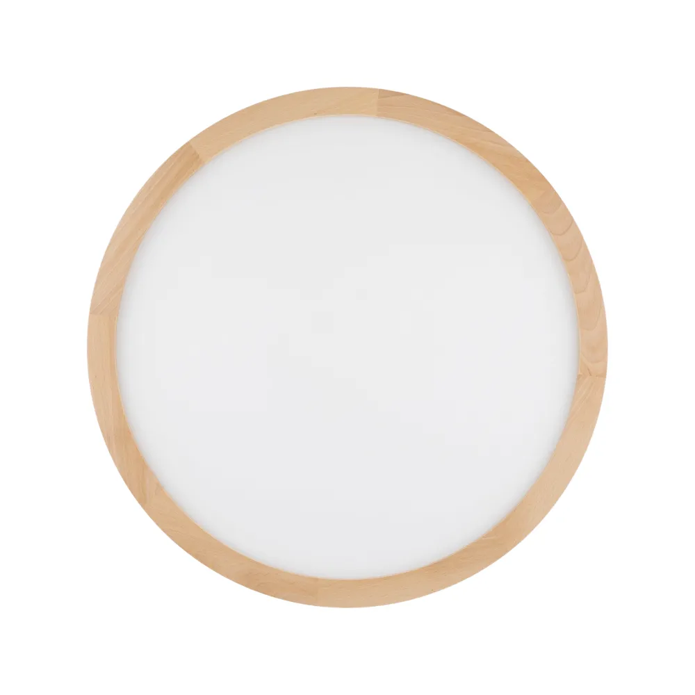 Plafoniere Bagno-Selezionato da Mazzolaluce Plafoniera di legno rotonda led 45w cct stile scandinavo