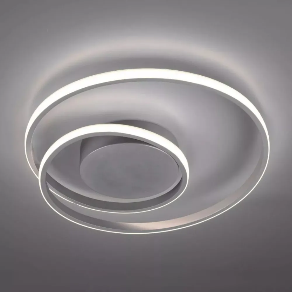 Plafoniere Moderne-Selezionato da Mazzolaluce Plafoniera dimmerabile grigio titanio 22w 3000k moderna