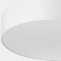 Plafoniere Moderne-Selezionato da Mazzolaluce Plafoniera di tessuto bianco 60 cm cilindro per soggiorno moderno