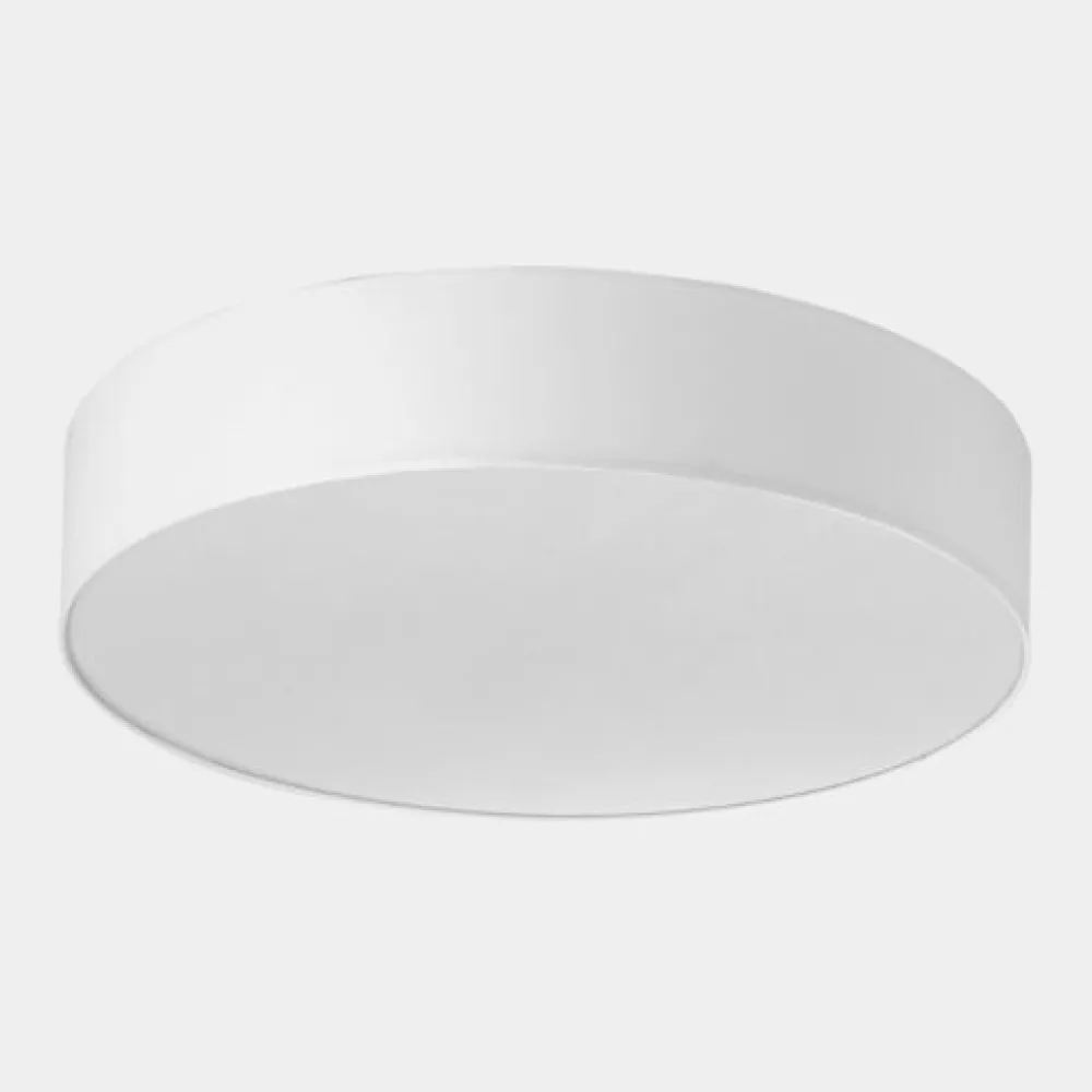 Plafoniere Moderne-Selezionato da Mazzolaluce Plafoniera di tessuto bianco 60 cm cilindro per soggiorno moderno
