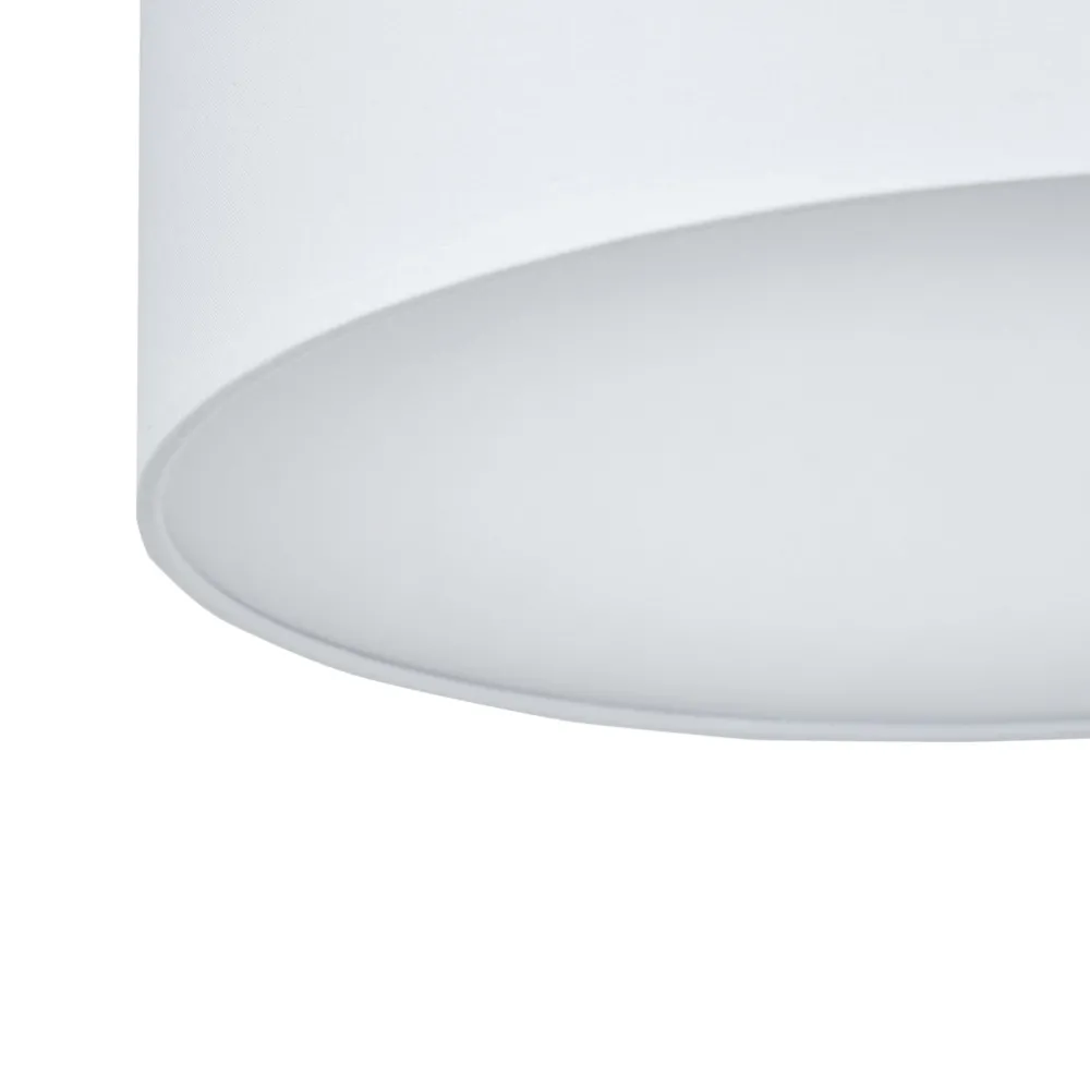 Plafoniere Moderne-Selezionato da Mazzolaluce Plafoniera di tessuto cilindro bianco moderno 40 cm per camera da letto