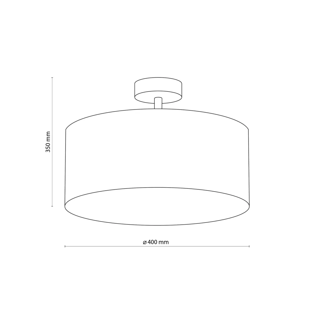 Plafoniere Moderne-Selezionato da Mazzolaluce Plafoniera di tessuto cilindro bianco moderno 40 cm per camera da letto