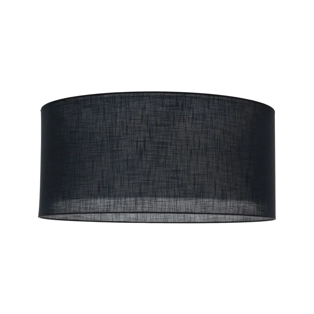 Plafoniere Moderne-Selezionato da Mazzolaluce Plafoniera di tessuto cilindro a soffitto nero per soggiorno