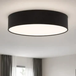 Plafoniere Moderne-Selezionato da Mazzolaluce Plafoniera di tessuto 45 cm cilindro da soffitto per camera da letto