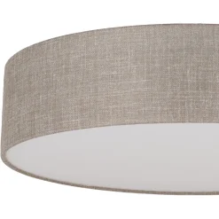 Plafoniere Moderne-Selezionato da Mazzolaluce Plafoniera di tessuto lino grezzo cilindro 78 cm per soggiorno