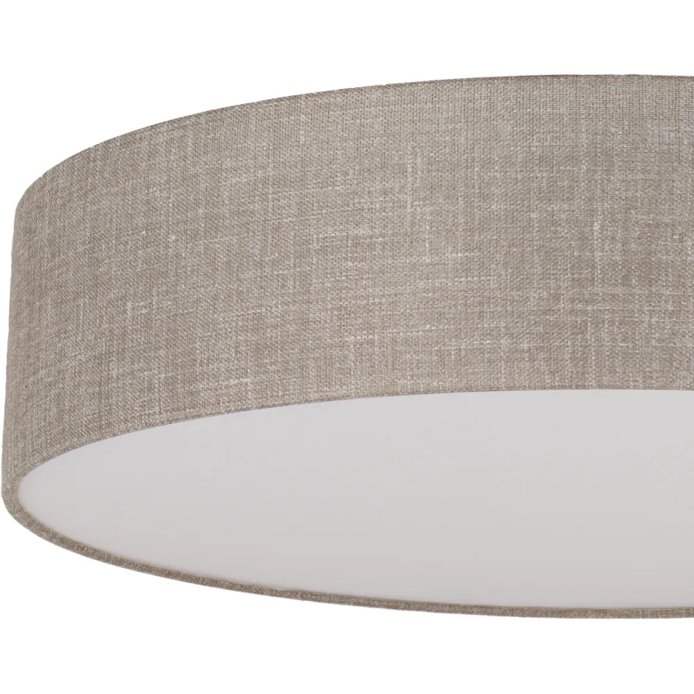 Plafoniere Moderne-Selezionato da Mazzolaluce Plafoniera di tessuto lino grezzo cilindro 78 cm per soggiorno