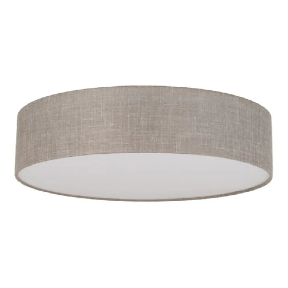 Plafoniere Moderne-Selezionato da Mazzolaluce Plafoniera di tessuto lino grezzo cilindro 78 cm per soggiorno