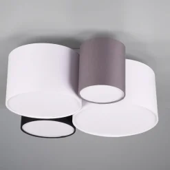 Plafoniere Moderne-Selezionato da Mazzolaluce Plafoniera di tessuto multicolore moderna