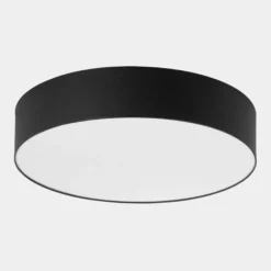 Plafoniere Moderne-Selezionato da Mazzolaluce Plafoniera di tessuto nero 60 cm cilindro per soggiorno