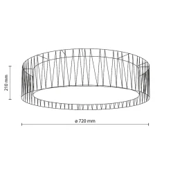 Plafoniere Moderne-Selezionato da Mazzolaluce Plafoniera di tessuto sabbia 72 cm design moderno cilindro per soggiorno