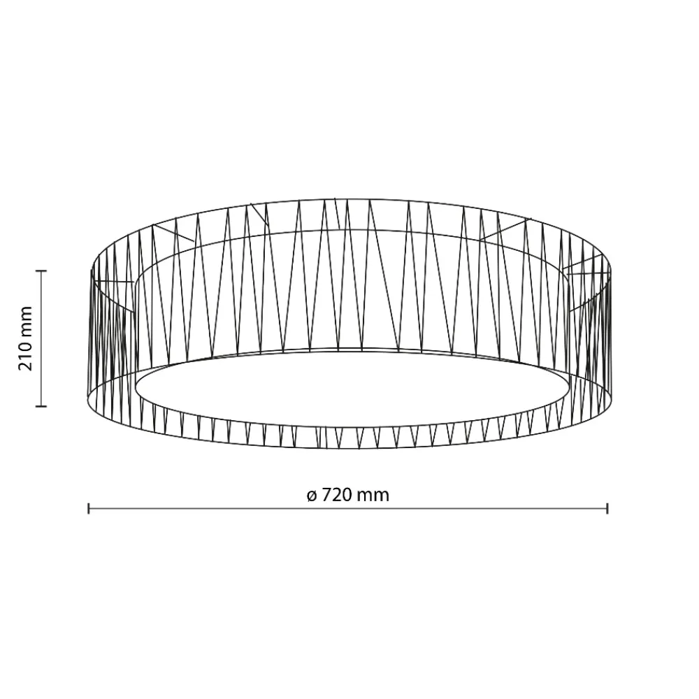 Plafoniere Moderne-Selezionato da Mazzolaluce Plafoniera di tessuto sabbia 72 cm design moderno cilindro per soggiorno