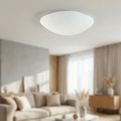 Plafoniere Moderne-Fabas Luce Plafoniera di vetro 30cm bianca in vetro pandora e27
