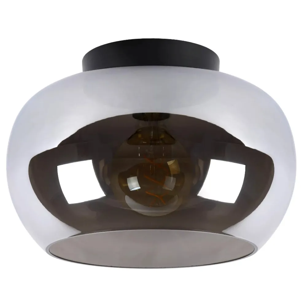 Plafoniere Moderne-Selezionato da Mazzolaluce Plafoniera di vetro fume da soffitto moderna