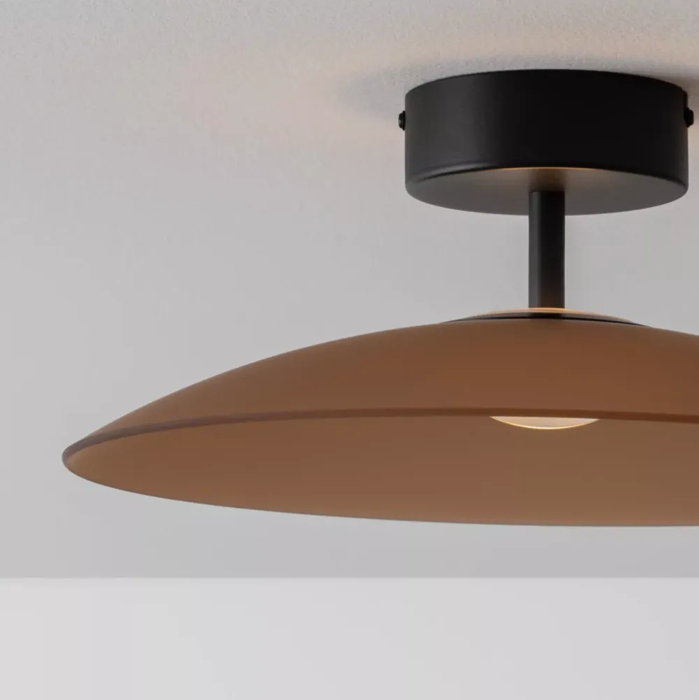 Plafoniere Moderne-Selezionato da Mazzolaluce Plafoniera di vetro marrone 40cm led 3000k per cucina