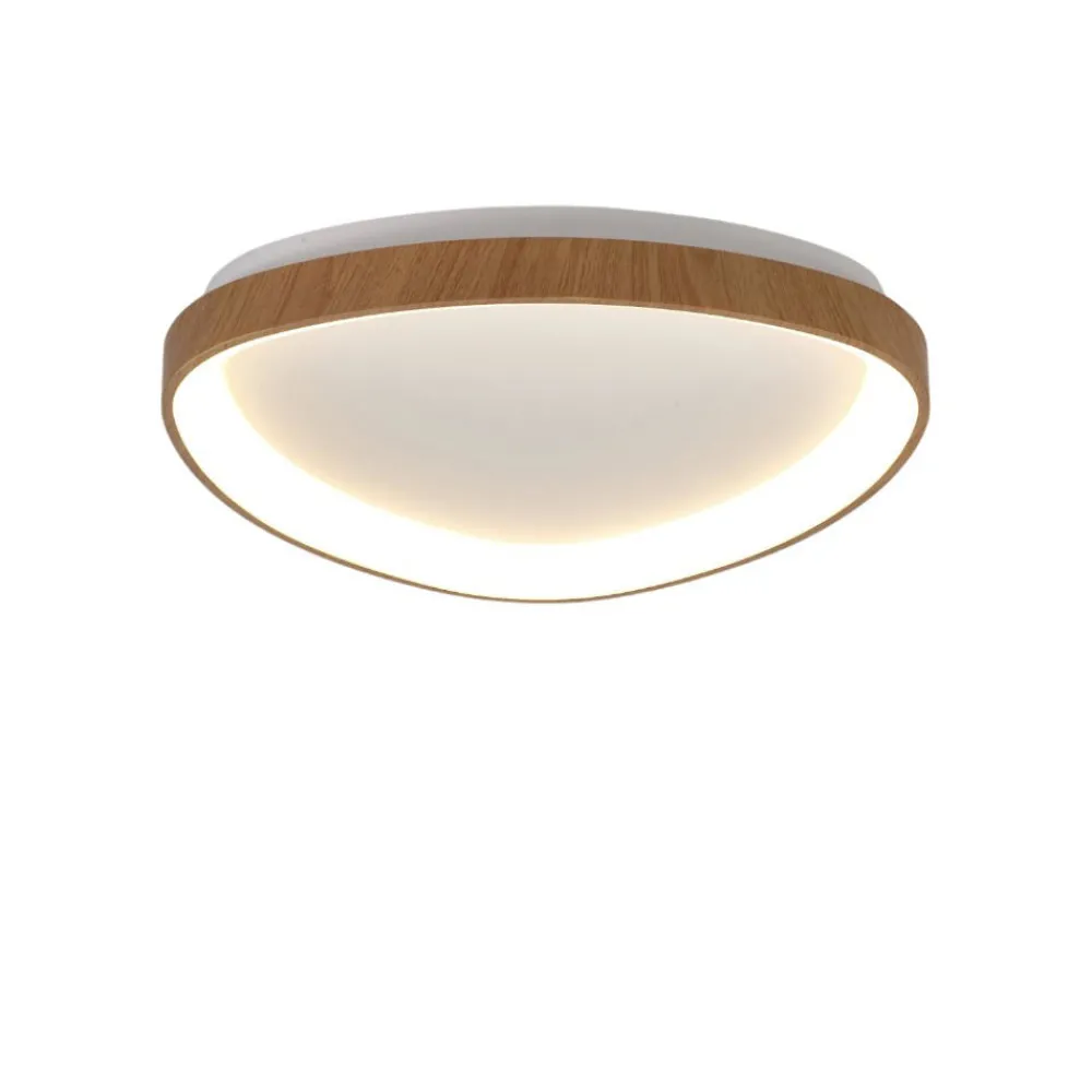 Plafoniere Moderne-Selezionato da Mazzolaluce Plafoniera effetto legno led 38w 2700k a 5000k moderna