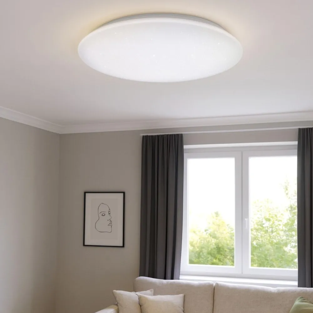 Plafoniere Moderne-Selezionato da Mazzolaluce Plafoniera effetto stelle led da 3000k a 5500k tonda