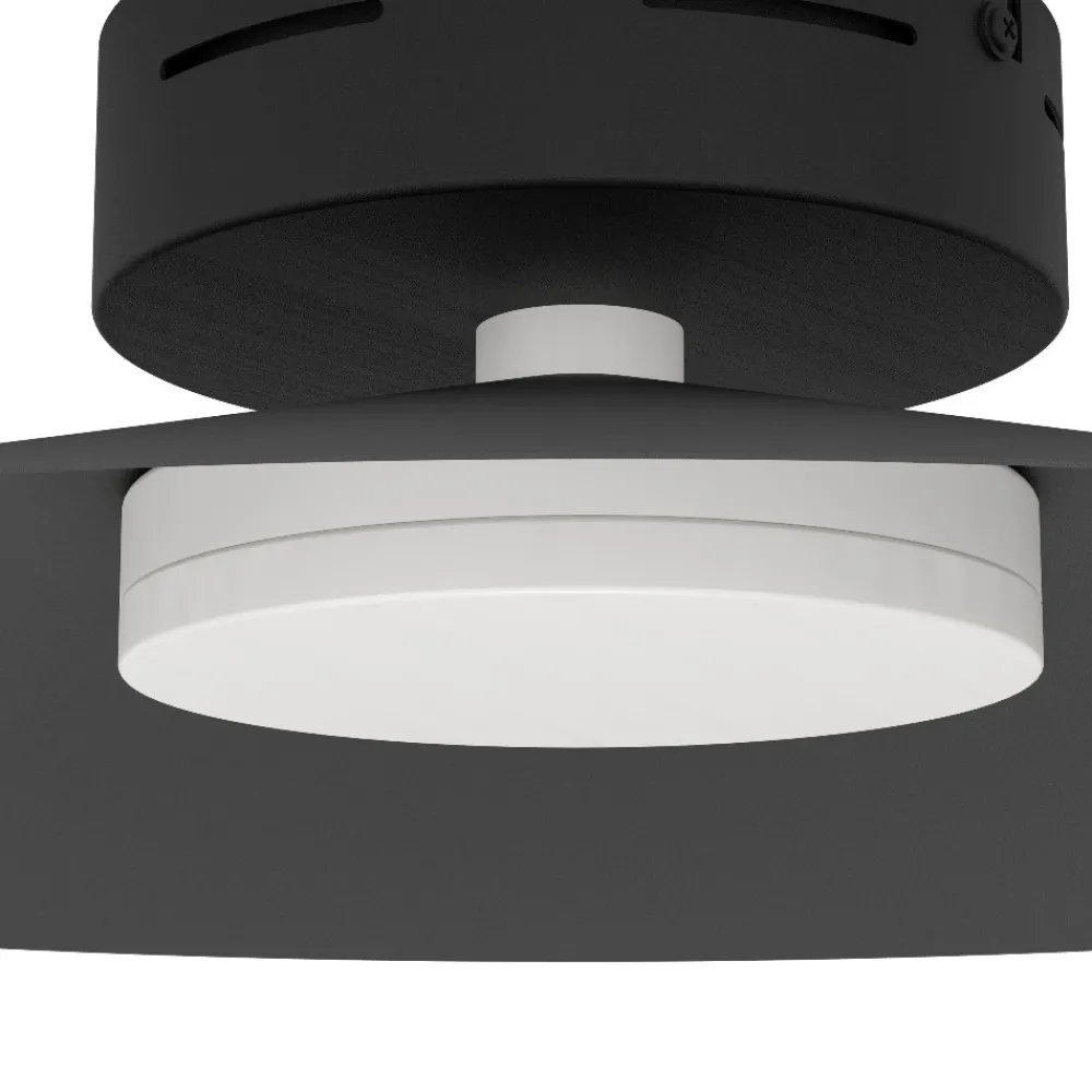 Plafoniere Moderne-Eglo Plafoniera conomavilla nera led rgb 2700k a 6500k controllo remoto app