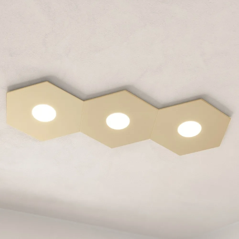 Plafoniere Moderne-Top Light Plafoniera esagonale sabbia hexagon
