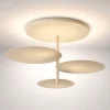 Plafoniere Moderne-Fabas Luce Plafoniera simplon sabbia design moderna per soggiorno