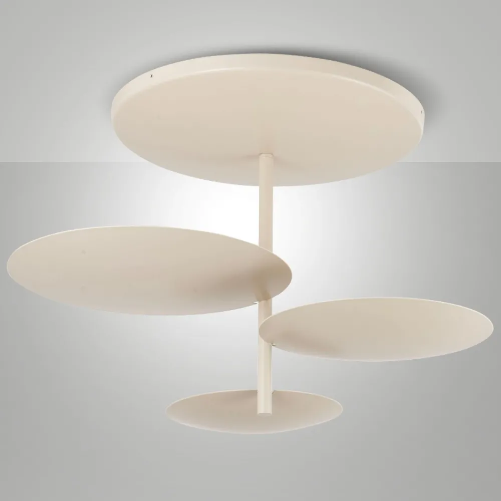 Plafoniere Moderne-Fabas Luce Plafoniera simplon sabbia design moderna per soggiorno