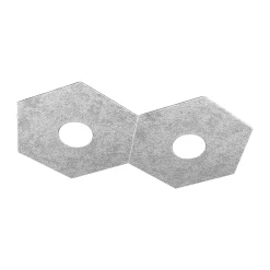 Plafoniere Moderne-Top Light Plafoniera foglia argento moderna esagonale toplight hexagon