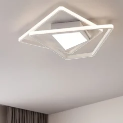 Plafoniere Moderne-Ondaluce Plafoniera galaxy md silver led 67w 3000k