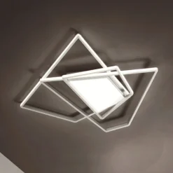 Plafoniere Moderne-Ondaluce Plafoniera galaxy pl gr silver led 3000k design originale