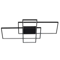 Plafoniere Moderne-Selezionato da Mazzolaluce Plafoniera geometrica nera design moderna led dimmerabile