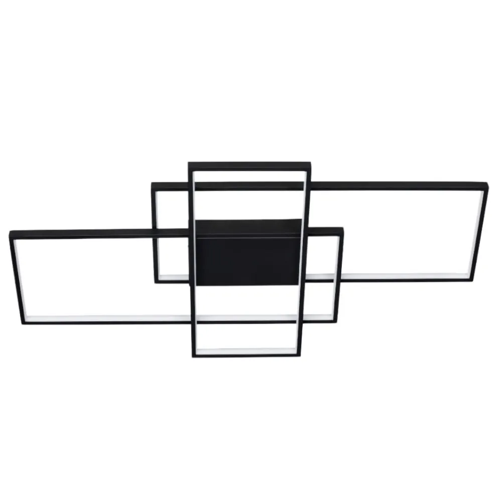 Plafoniere Moderne-Selezionato da Mazzolaluce Plafoniera geometrica nera design moderna led dimmerabile