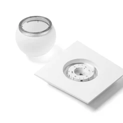 Plafoniere Moderne-Sforzin Illuminazione Plafoniera gesso bianco moderna sfera vetro sforzin cicladi