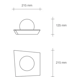 Plafoniere Moderne-Sforzin Illuminazione Plafoniera gesso bianco moderna sfera vetro sforzin cicladi