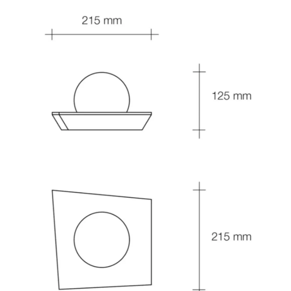 Plafoniere Moderne-Sforzin Illuminazione Plafoniera gesso bianco moderna sfera vetro sforzin cicladi
