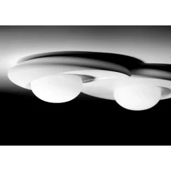 Plafoniere Moderne-Sforzin Illuminazione Plafoniera gesso moderna bianca sforzin pitane tonda
