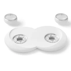Plafoniere Moderne-Sforzin Illuminazione Plafoniera gesso moderna bianca sforzin pitane tonda
