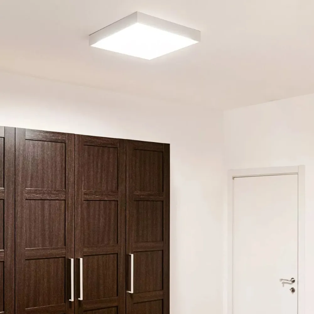 Plafoniere Moderne-Linea Light Plafoniera grande box led bianca quadrata 43w 4000k