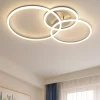 Plafoniere Moderne-Selezionato da Mazzolaluce Plafoniera grigio con telecomando led 2700k a 6500k rgb moderna