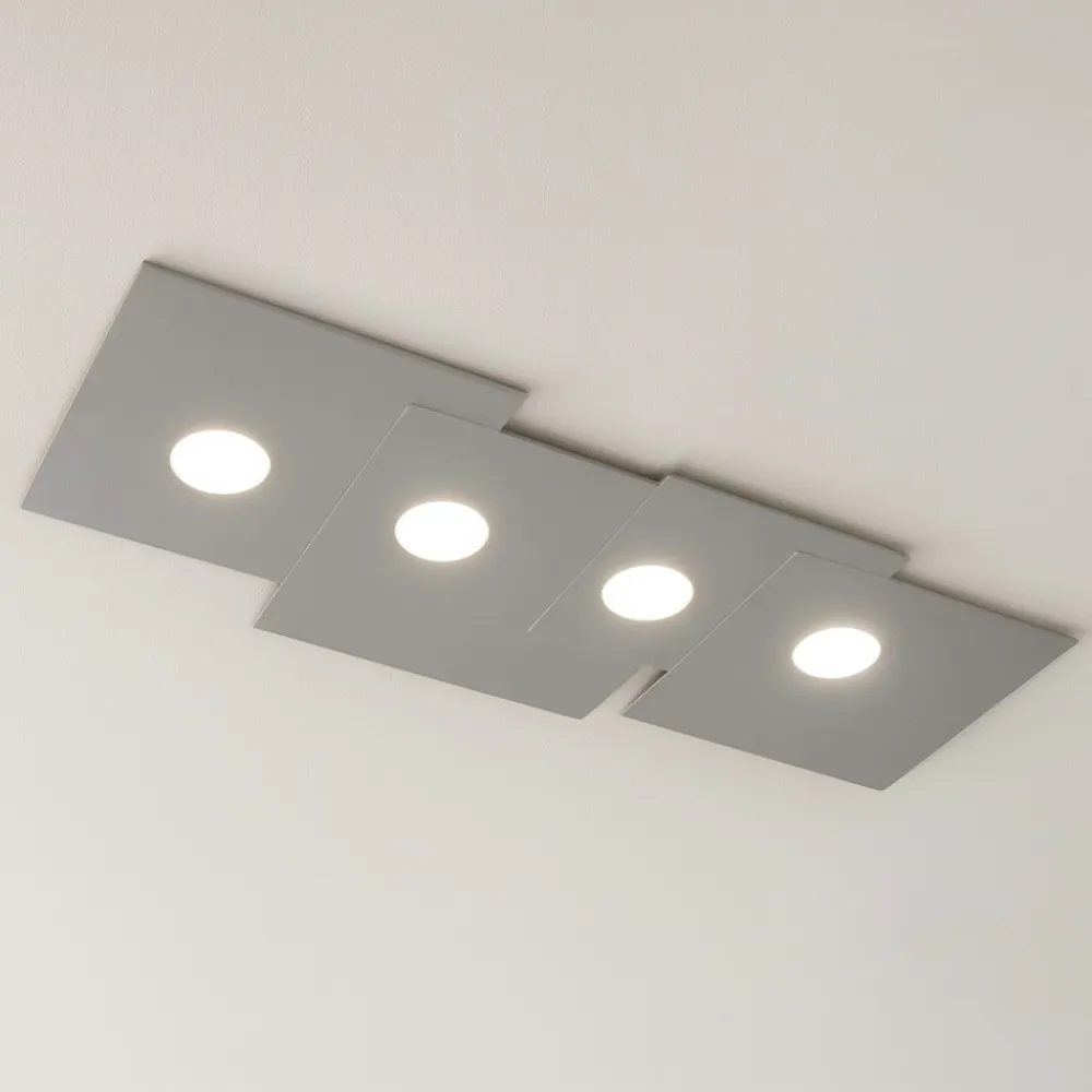 Plafoniere Moderne-Top Light Plafoniera grigio design moderna toplight plate