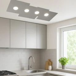 Plafoniere Moderne-Top Light Plafoniera grigio design moderna toplight plate
