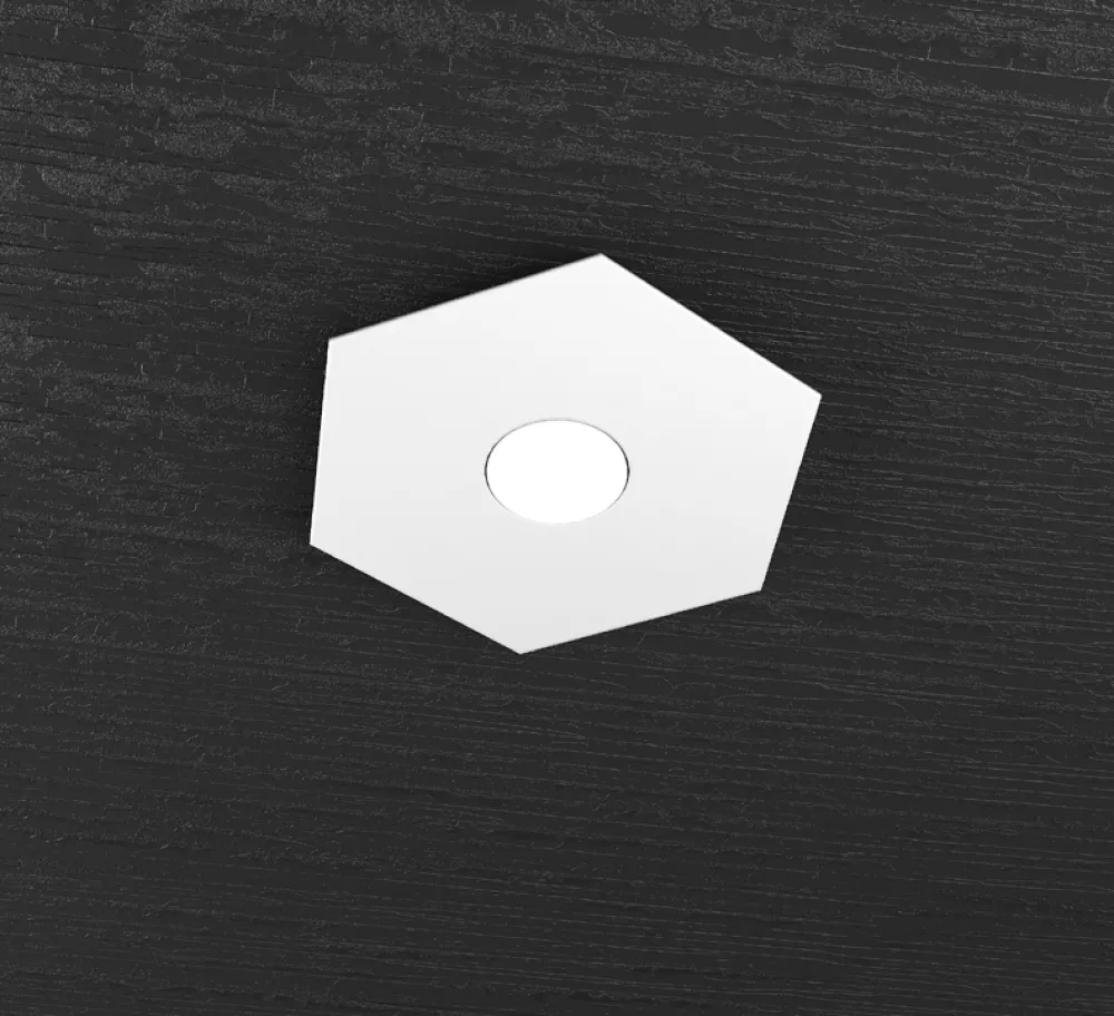 Plafoniere Moderne-Top Light Plafoniera hexagon toplight da cucina moderna esagonale bianca